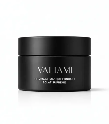 Masque Exfoliant Fondant Éclat Suprême VALIAMI - pot noir mat